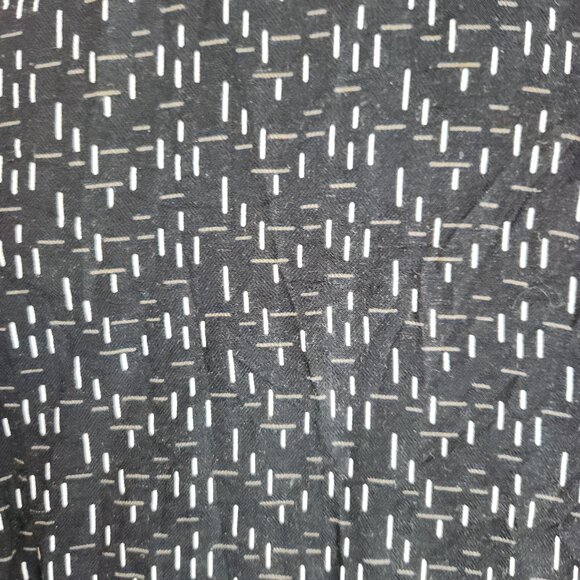 Toscano Silk Blend Men's Button Up Shirt Short Sleeve Large Black EUC Geometric - Picture 4 of 9